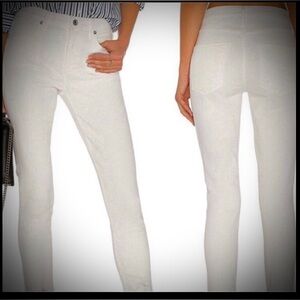 Agolde Cotton high waisted skinny jeans in white color Size 25